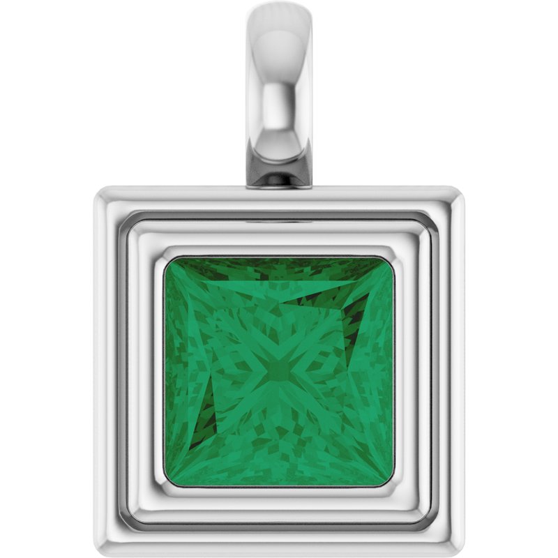 Bezel-Set Solitaire Charm/Pendant No. 2
