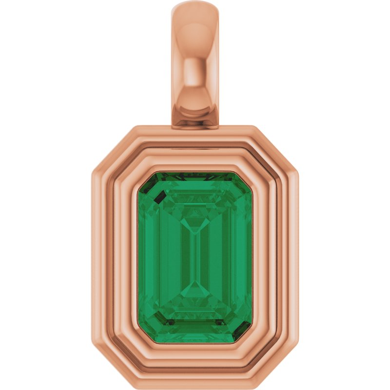 Bezel-Set Solitaire Charm/Pendant No. 2