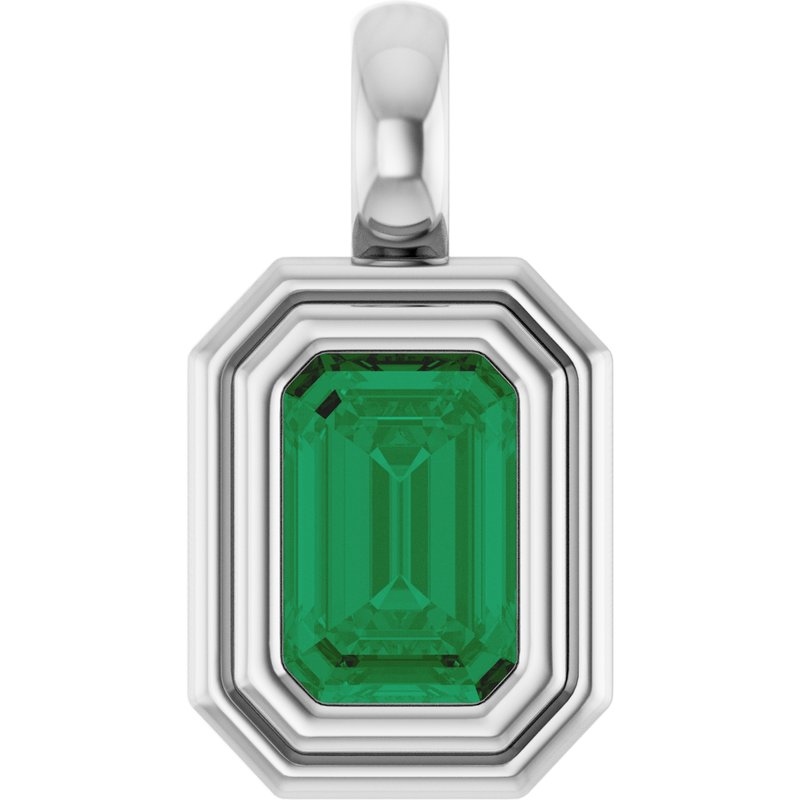Bezel-Set Solitaire Charm/Pendant No. 2