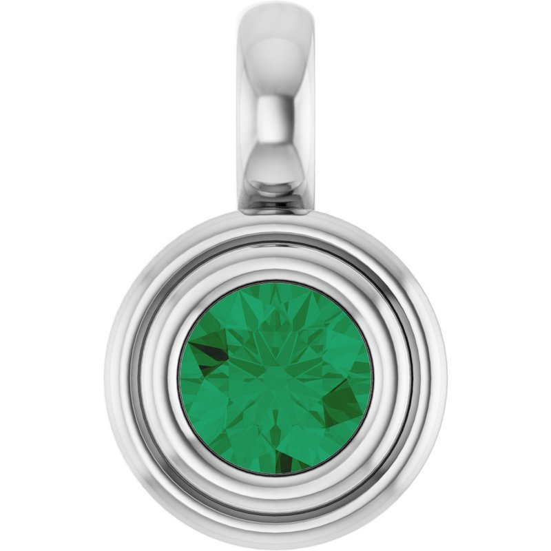 Bezel-Set Solitaire Charm/Pendant No. 2