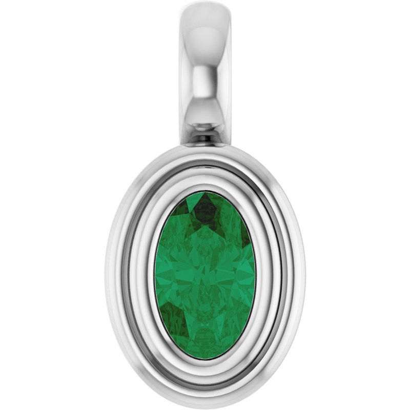 Bezel-Set Solitaire Charm/Pendant No. 2