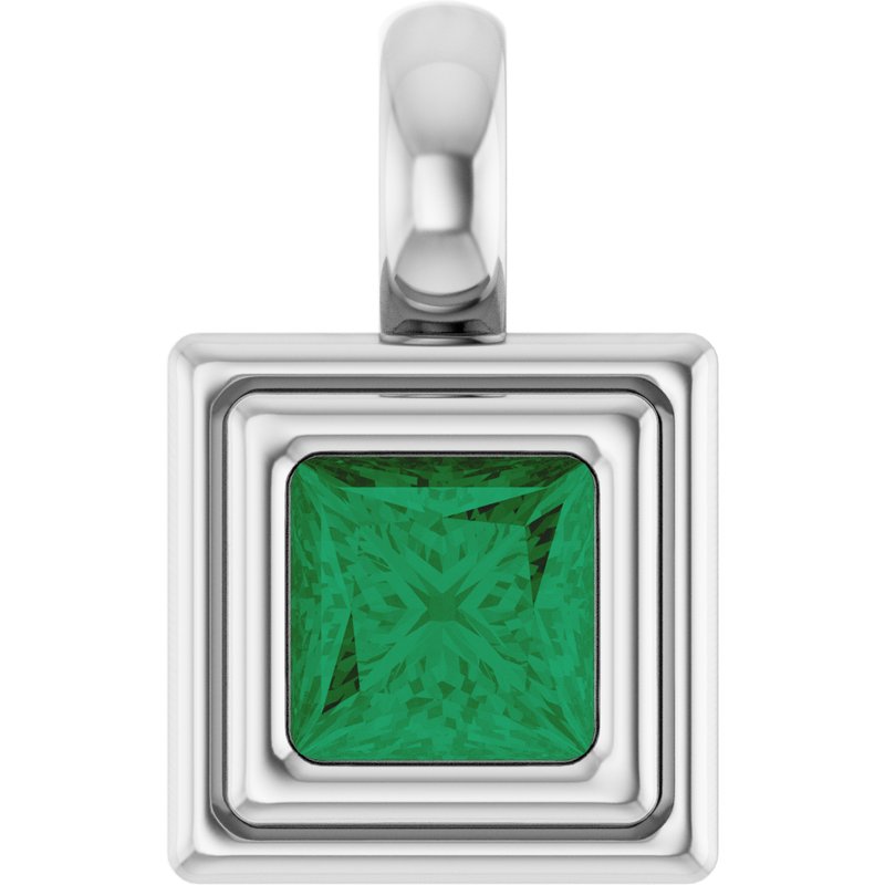 Bezel-Set Solitaire Charm/Pendant No. 2