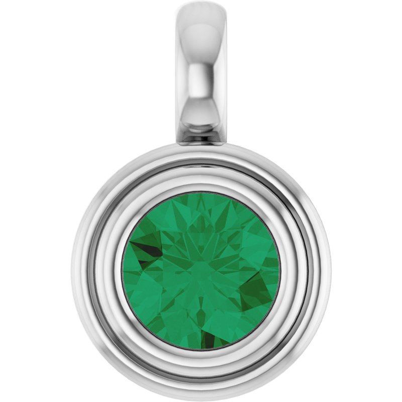 Bezel-Set Solitaire Charm/Pendant No. 2
