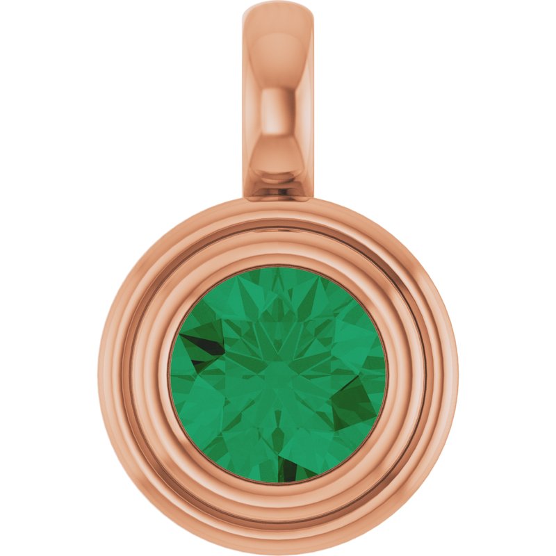 Bezel-Set Solitaire Charm/Pendant No. 2