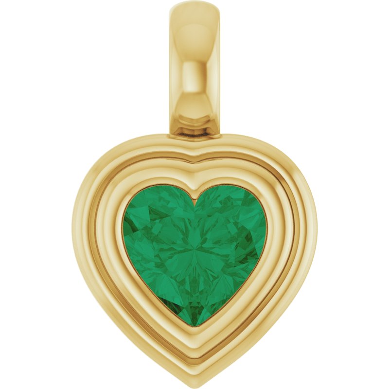 Bezel-Set Solitaire Charm/Pendant No. 2