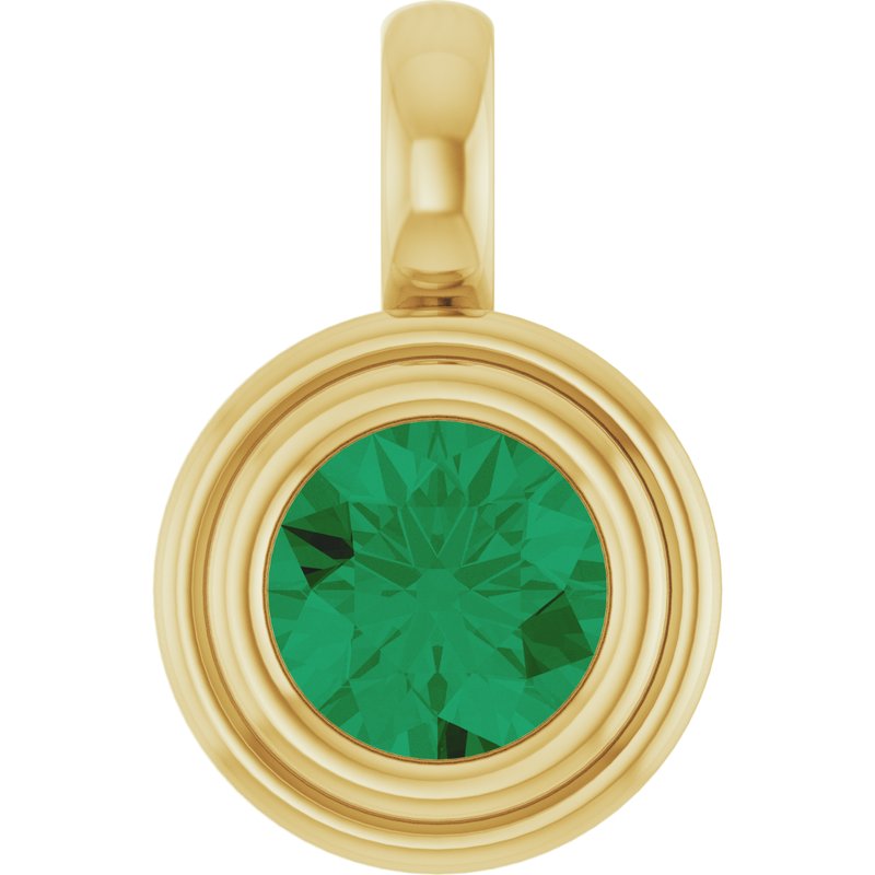 Bezel-Set Solitaire Charm/Pendant No. 2