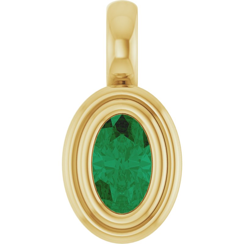 Bezel-Set Solitaire Charm/Pendant No. 2