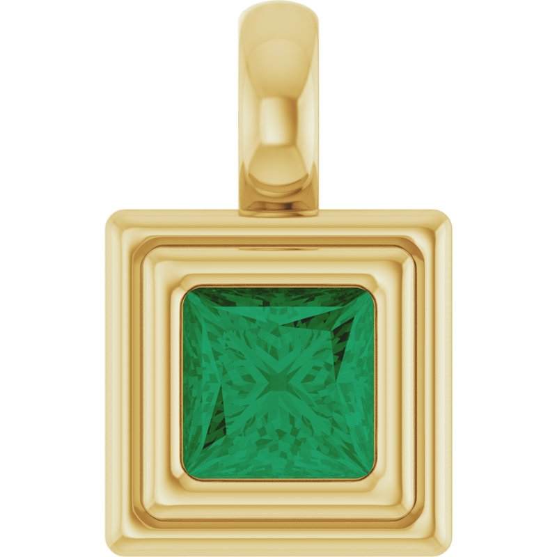 Bezel-Set Solitaire Charm/Pendant No. 2