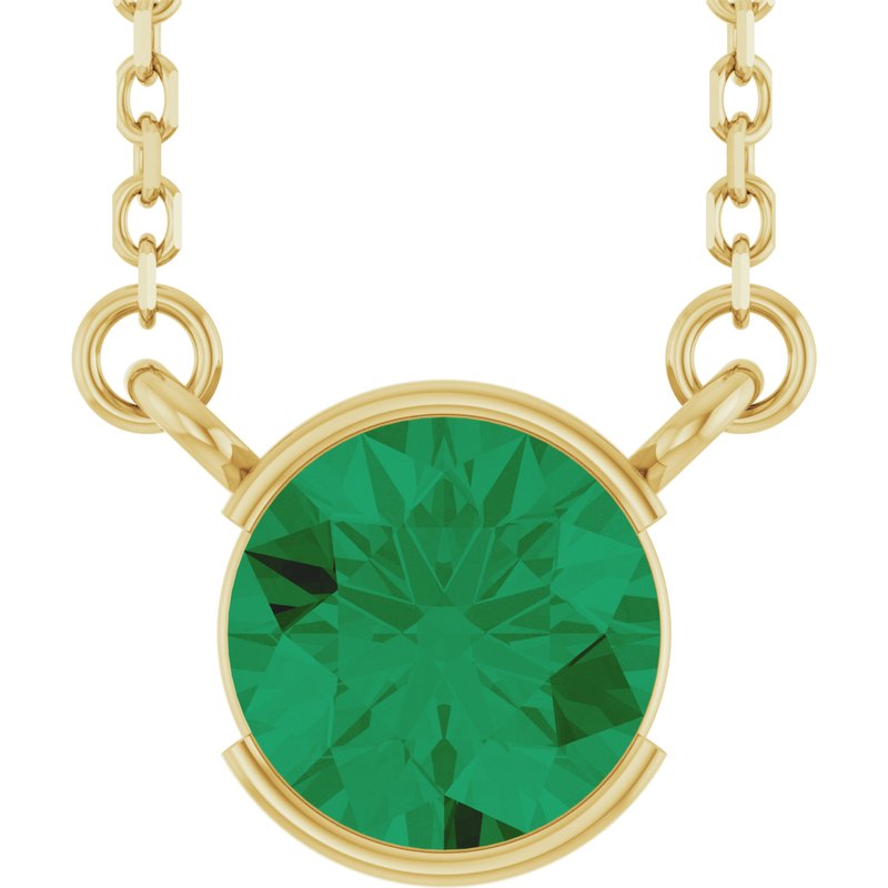 Half-Bezel Solitaire Necklace or Center