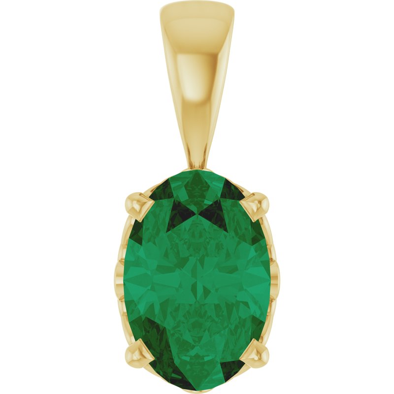 Oval 4-Prong Solitaire Necklace or Pendant