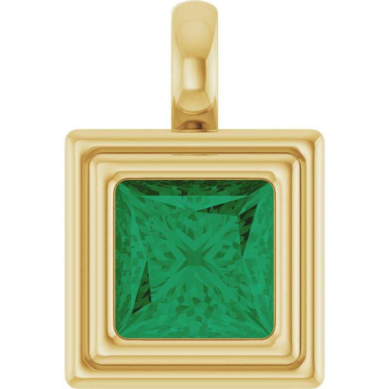 Bezel-Set Solitaire Charm/Pendant No. 2