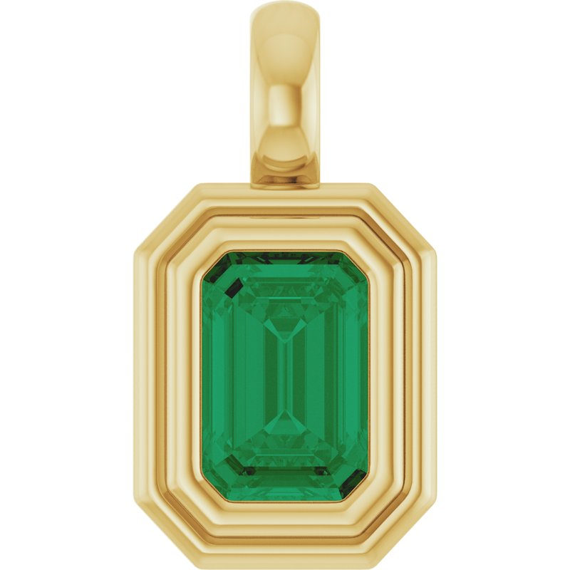 Bezel-Set Solitaire Charm/Pendant No. 2