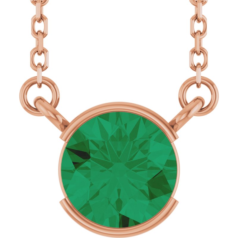 Half-Bezel Solitaire Necklace or Center