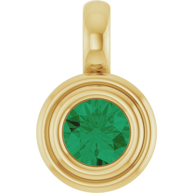 Bezel-Set Solitaire Charm/Pendant No. 2