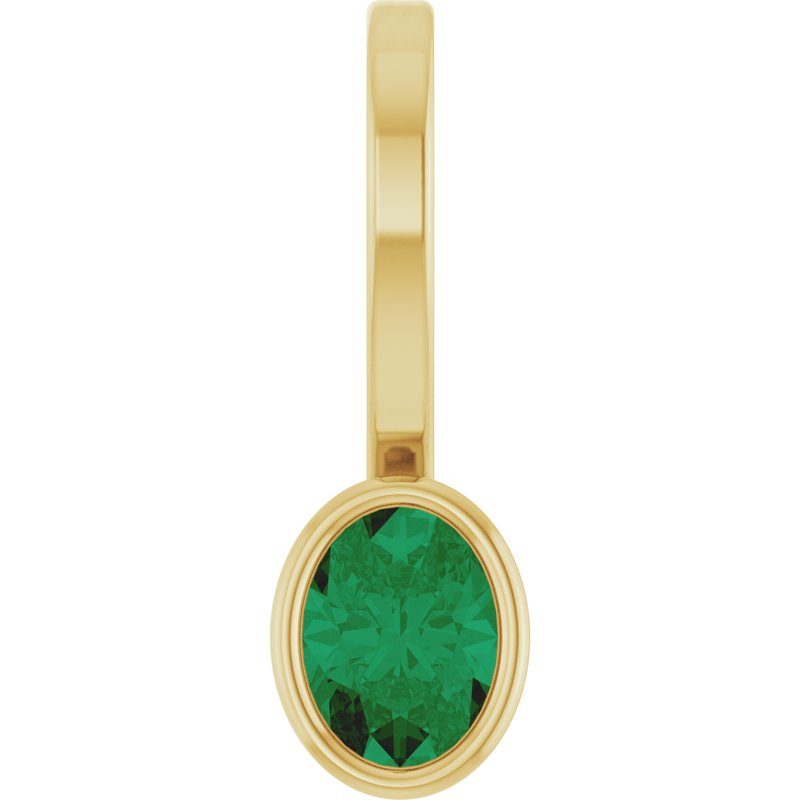 Bezel-Set Solitaire Charm/Pendant No. 3