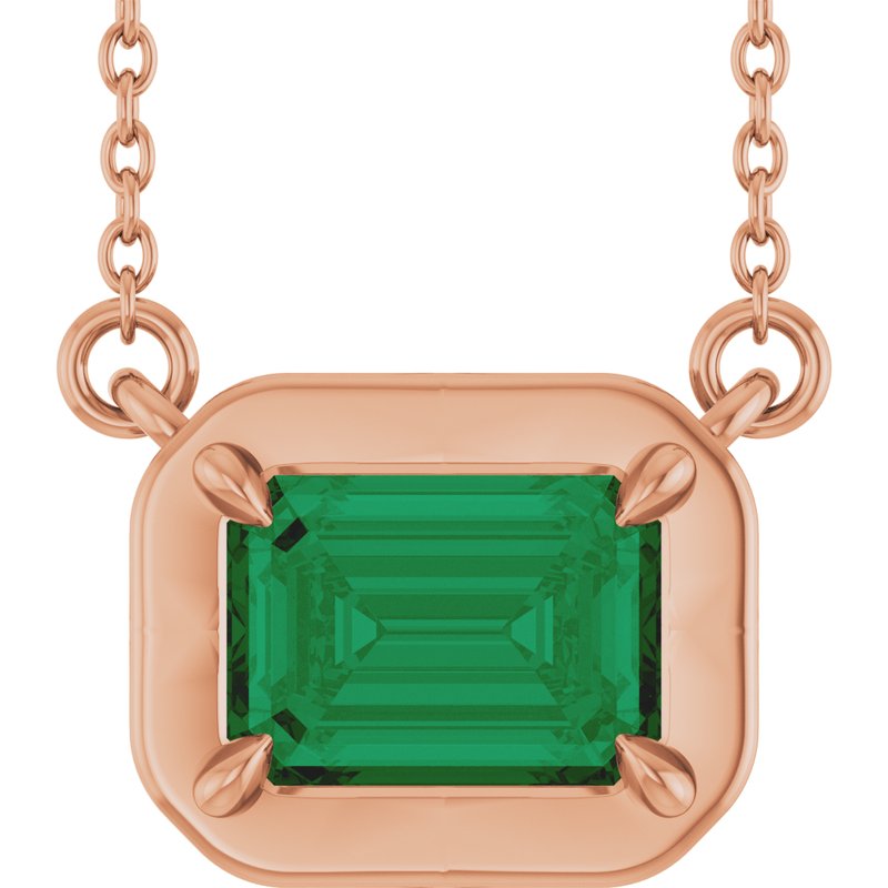 Claw-Prong Solitaire Bezel-Style Necklace or Center