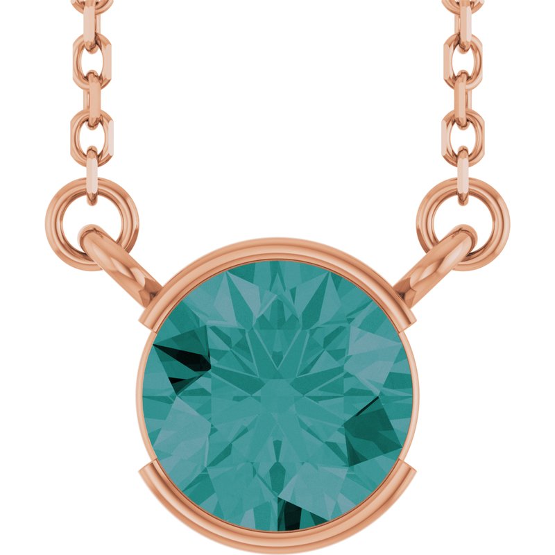 Half-Bezel Solitaire Necklace or Center