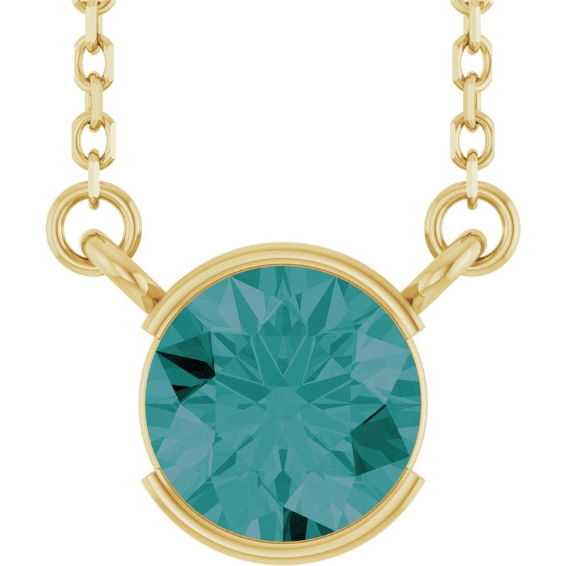 Half-Bezel Solitaire Necklace or Center