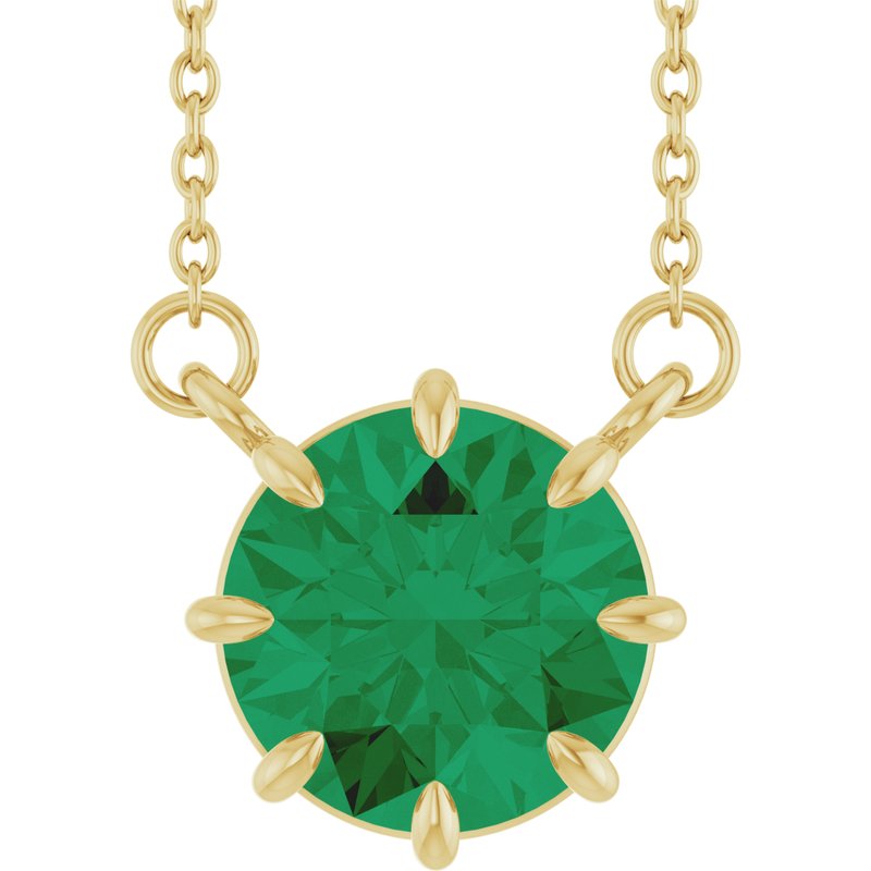 Claw-Prong Solitaire Necklace