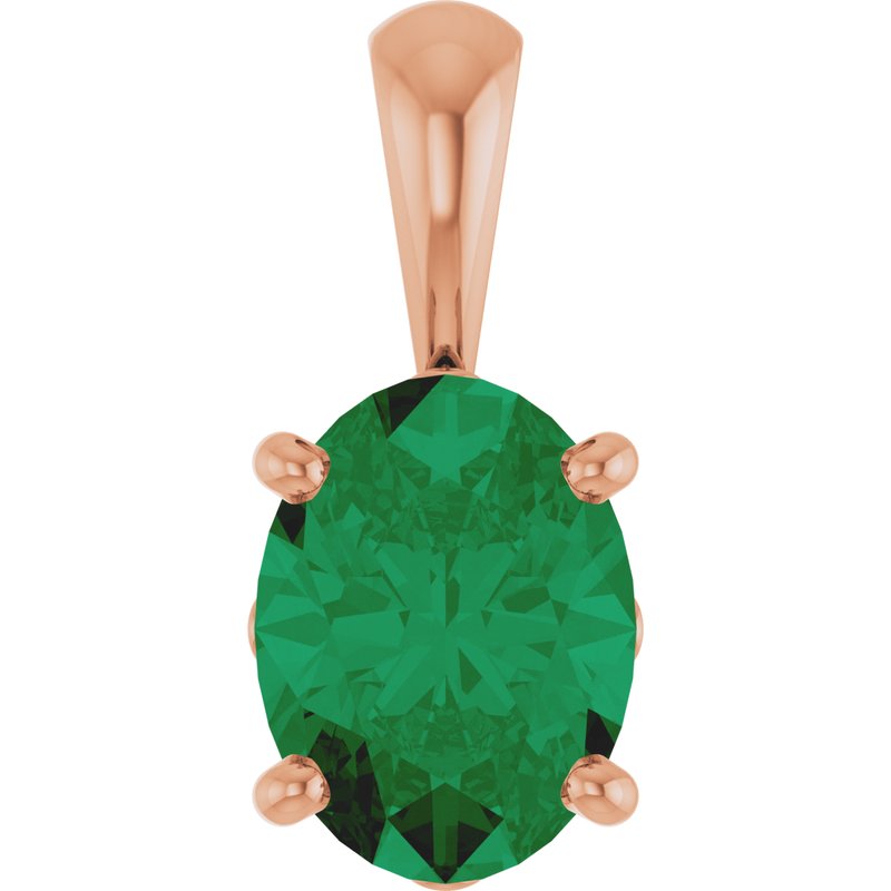 Oval 4-Prong Solitaire Necklace or Pendant