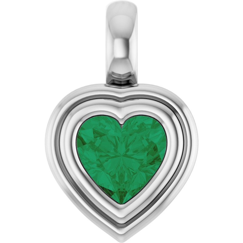 Bezel-Set Solitaire Charm/Pendant No. 2