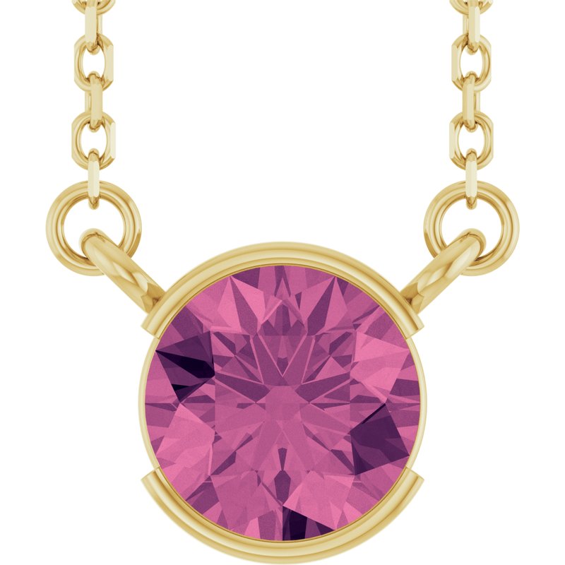 Half-Bezel Solitaire Necklace or Center