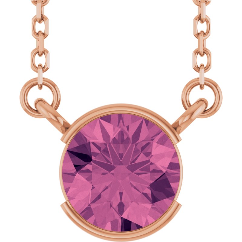 Half-Bezel Solitaire Necklace or Center
