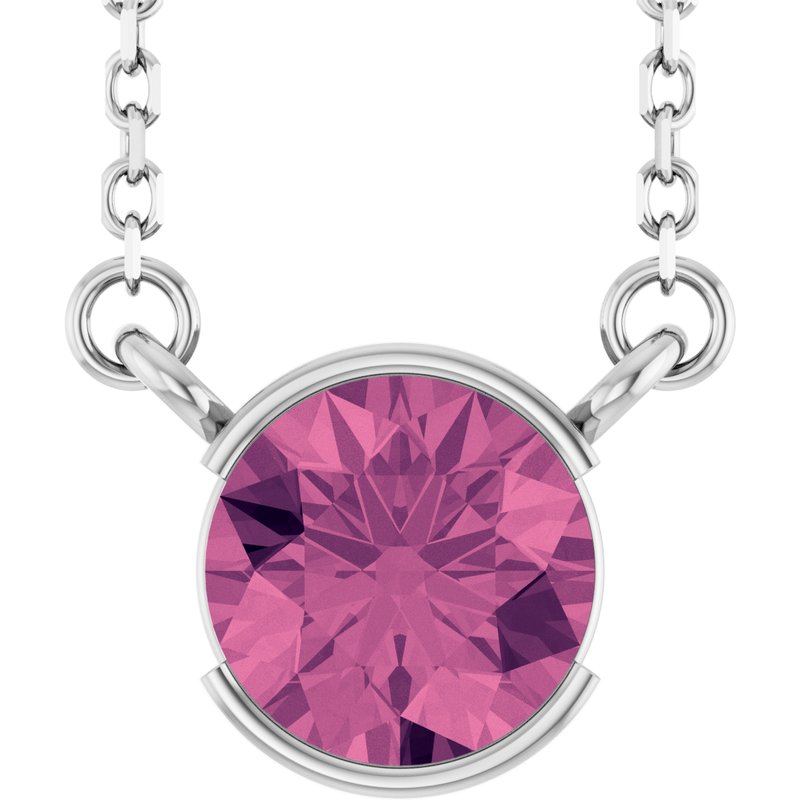 Half-Bezel Solitaire Necklace or Center