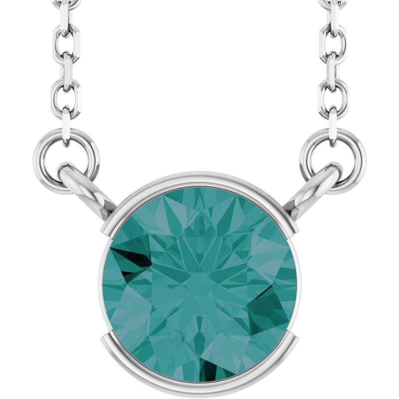 Half-Bezel Solitaire Necklace or Center