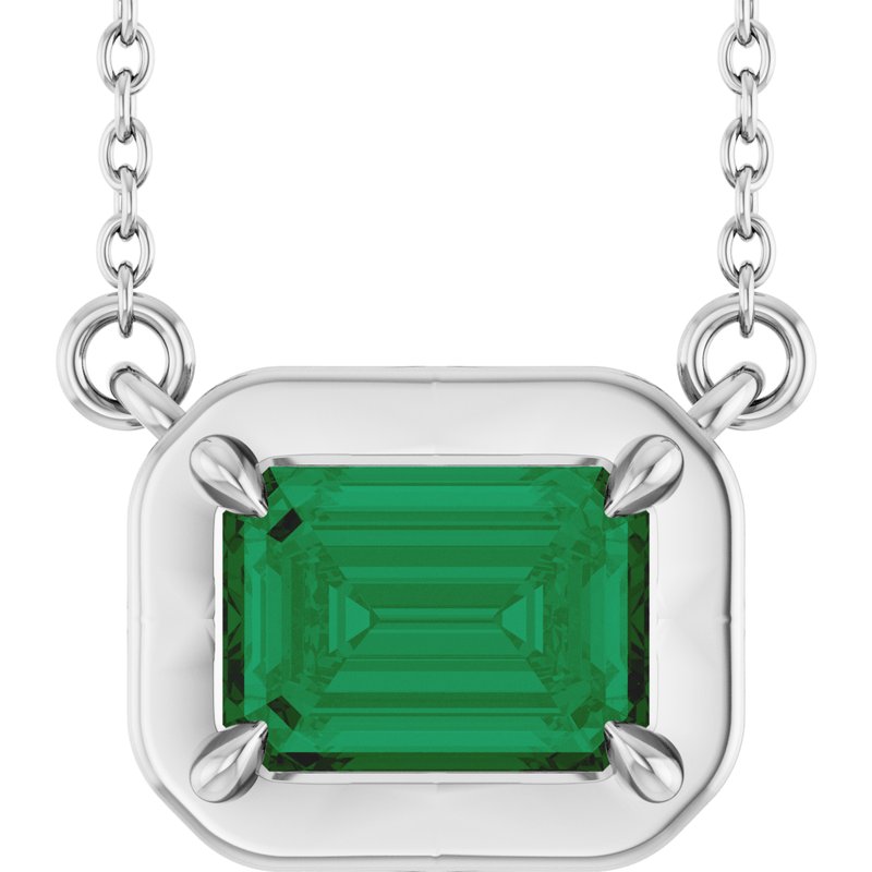 Claw-Prong Solitaire Bezel-Style Necklace or Center