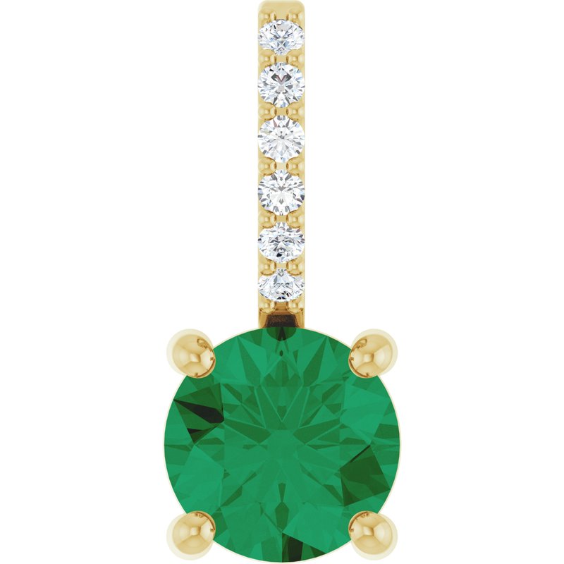 Accented Charm/Pendant — Diamond