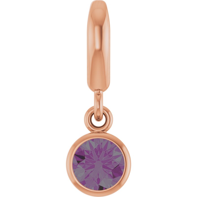 Bezel-Set Solitaire Charm/Pendant No. 4