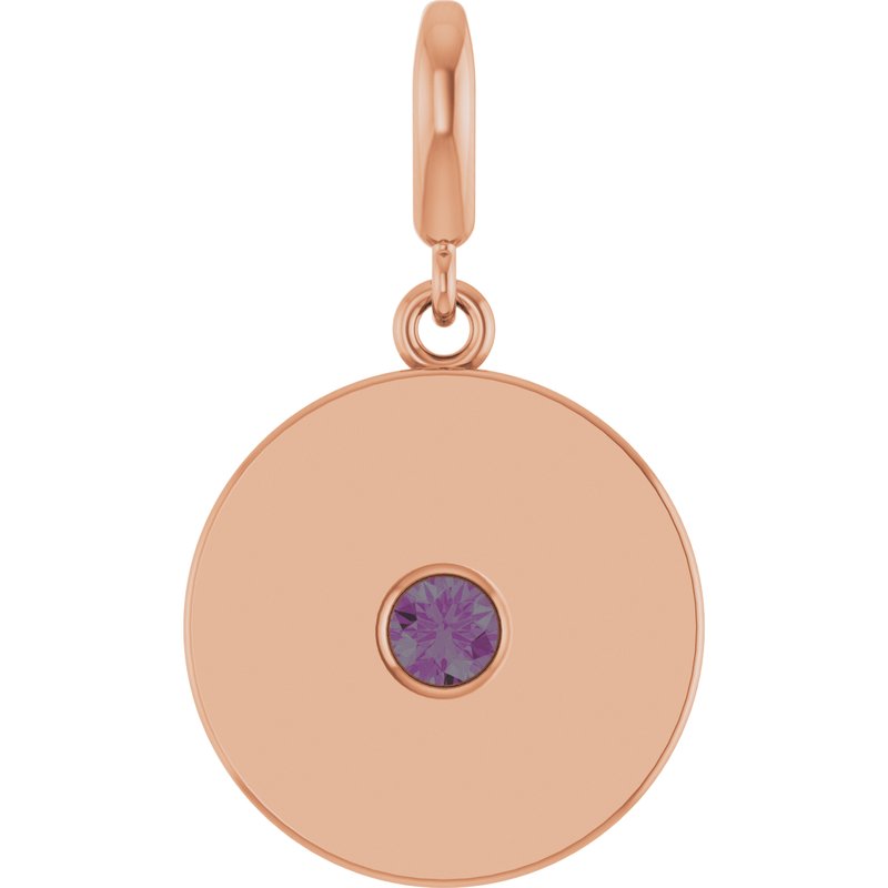 Accented Disc Charm/Pendant