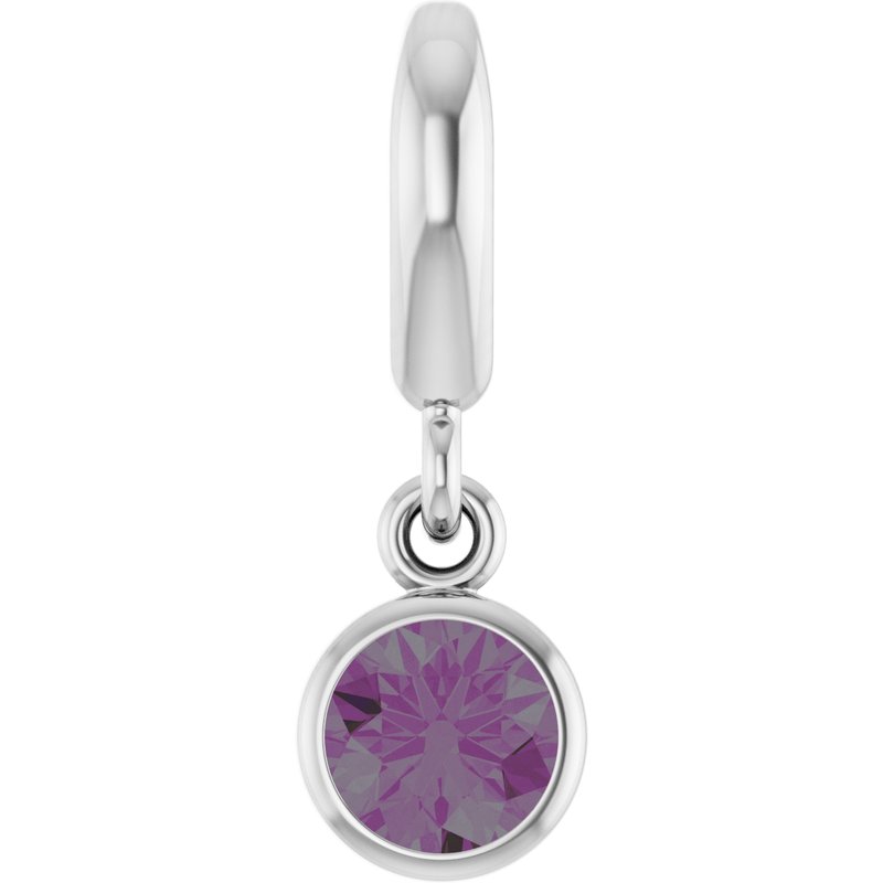 Bezel-Set Solitaire Charm/Pendant No. 4