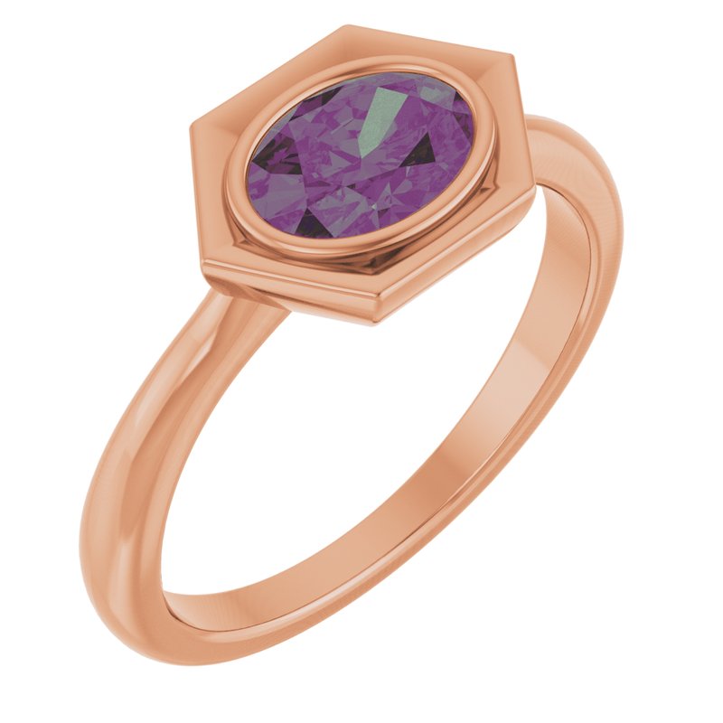 Bezel-Set Geometric Solitaire Ring