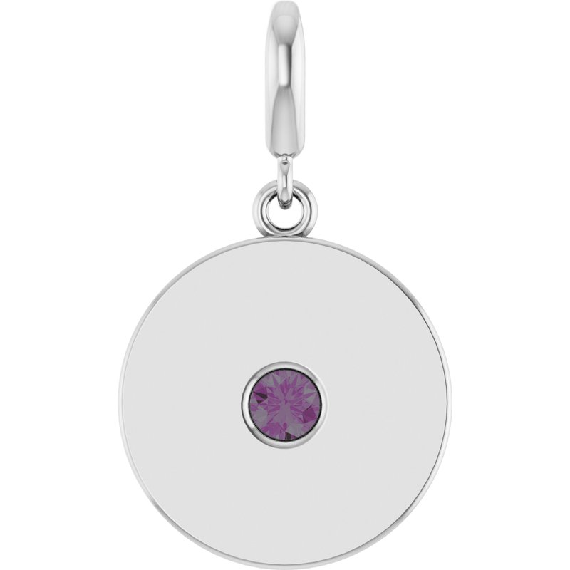 Accented Disc Charm/Pendant