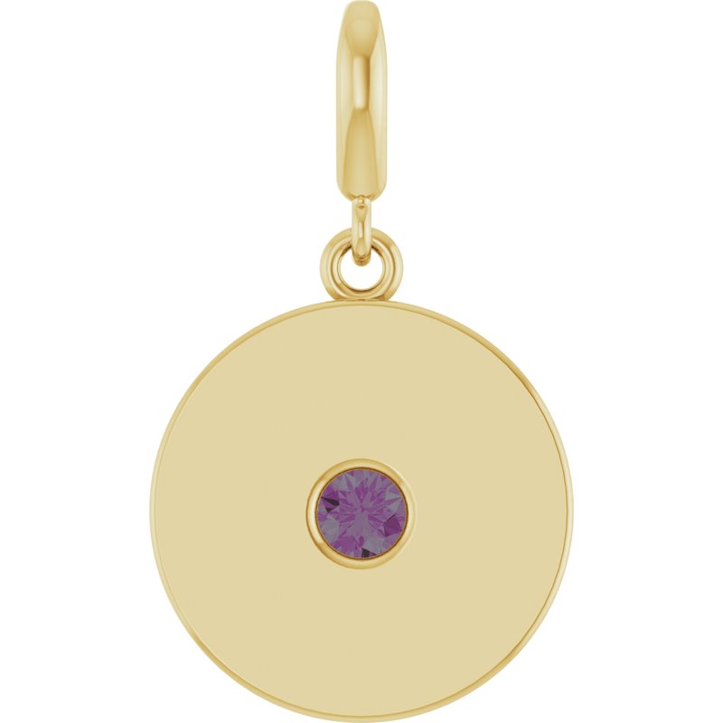 Accented Disc Charm/Pendant