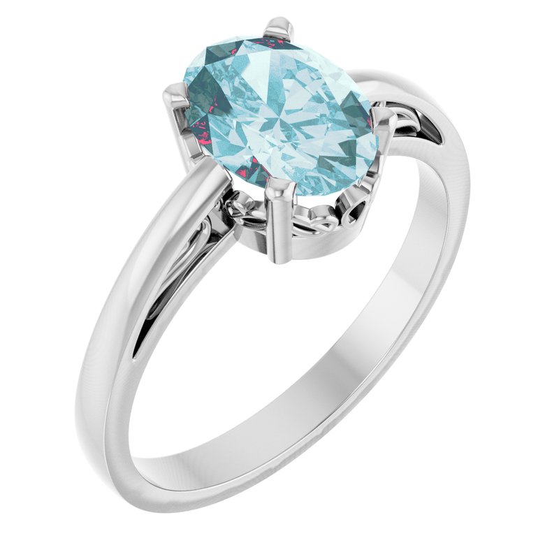 Solitaire Scroll Setting Ring No. 2