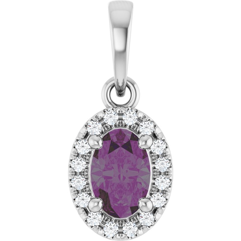 French-Set Halo-Style Pendant