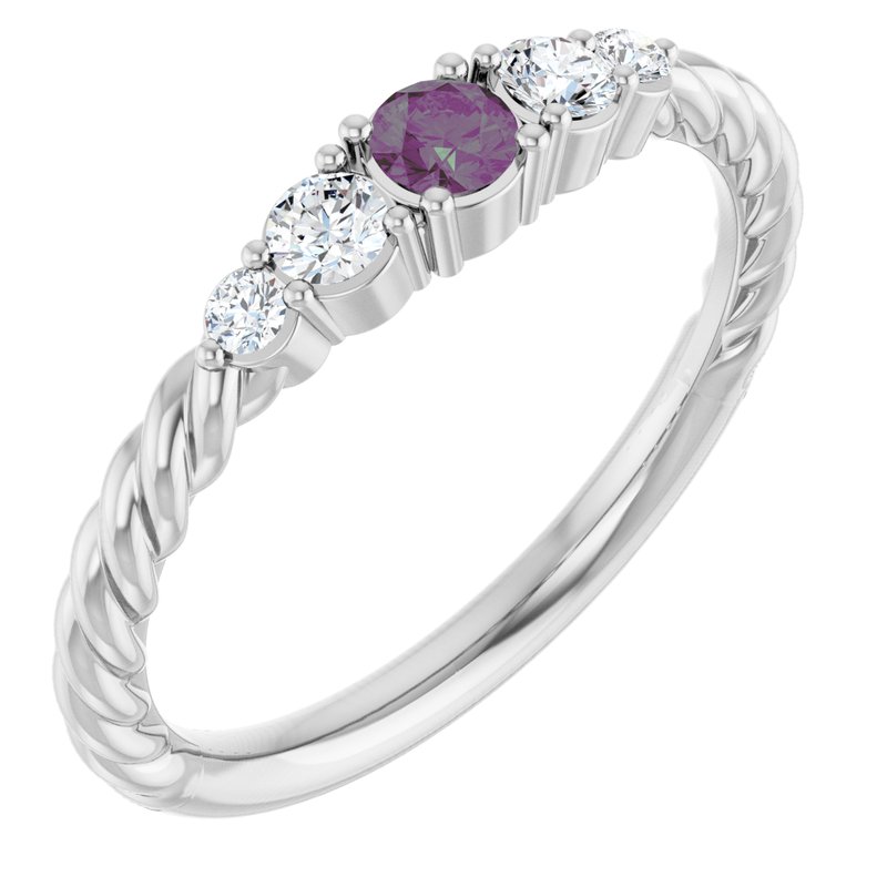 1/6 ctw Diamond Stackable Family Ring