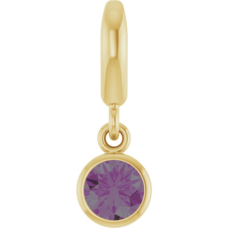 Bezel-Set Solitaire Charm/Pendant No. 4