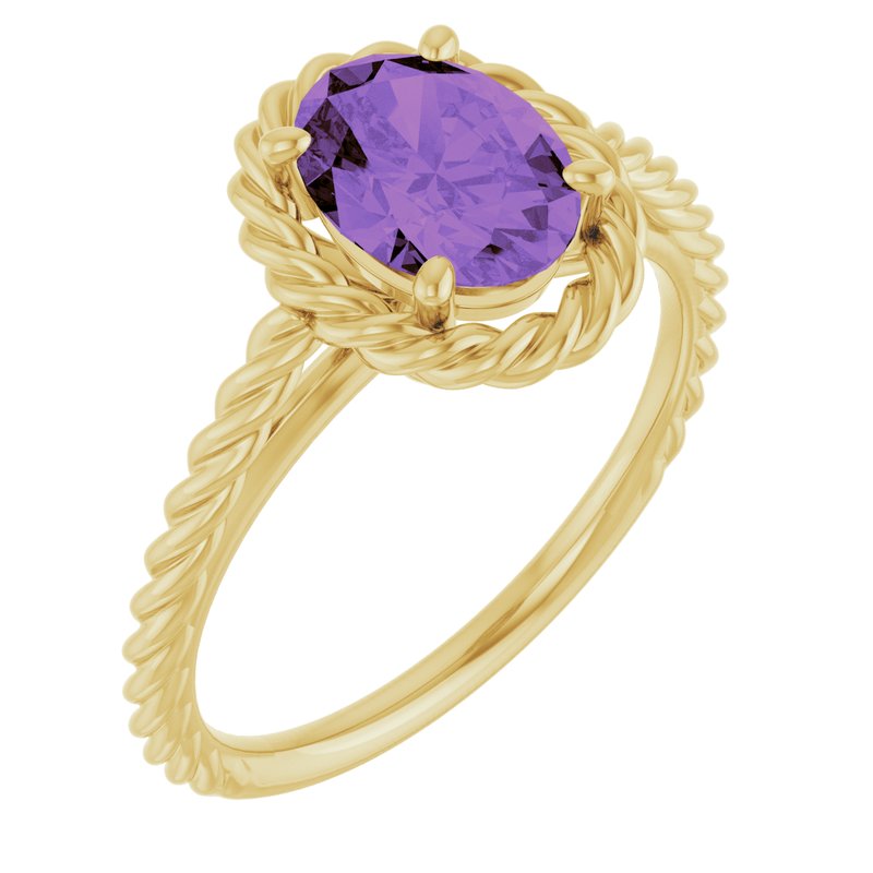 Solitaire Rope Ring