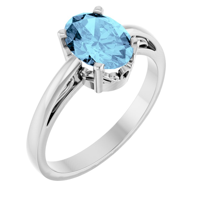 Solitaire Scroll Setting Ring No. 2