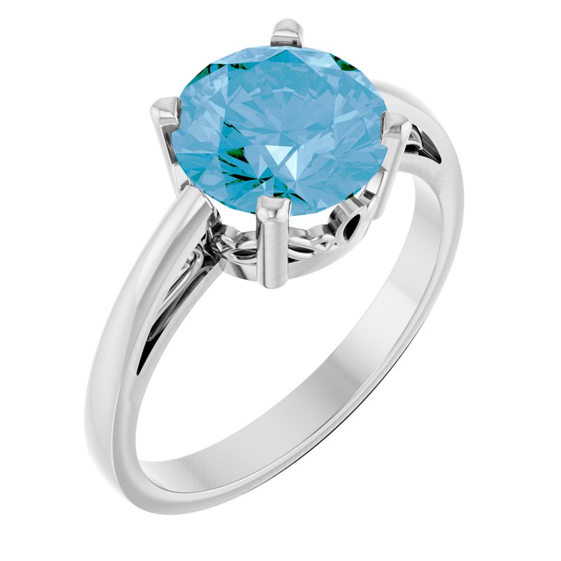 Solitaire Scroll Setting Ring