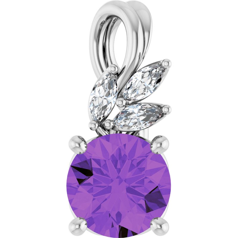 Accented Floral Necklace or Pendant