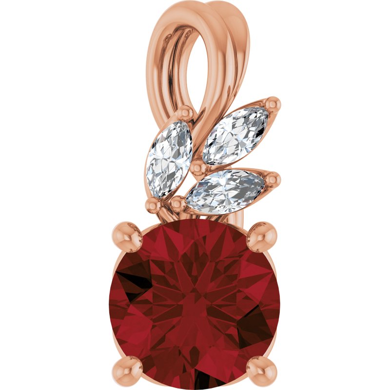 Accented Floral Necklace or Pendant