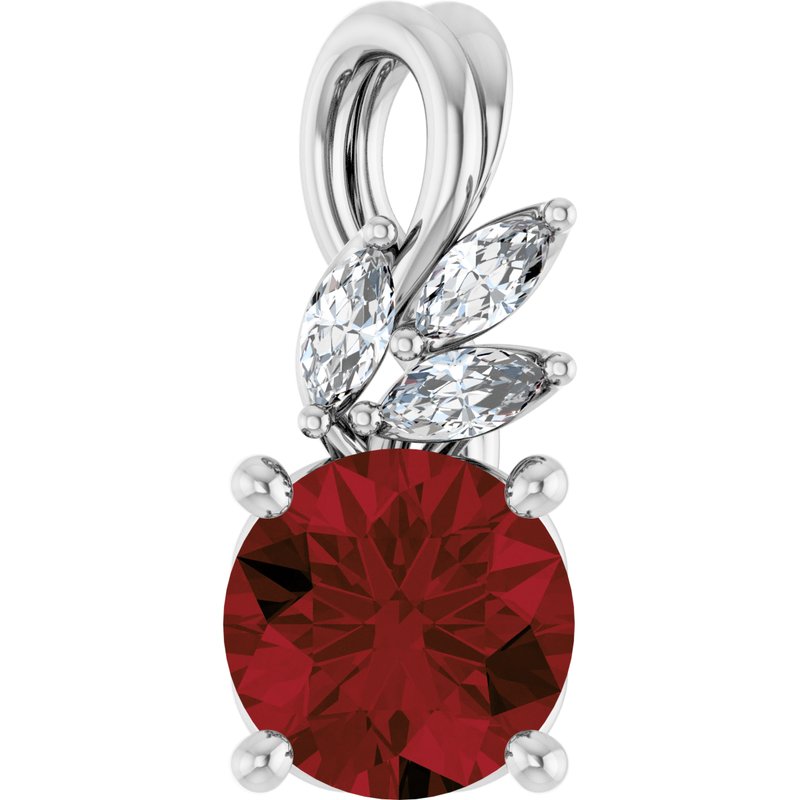 Accented Floral Necklace or Pendant