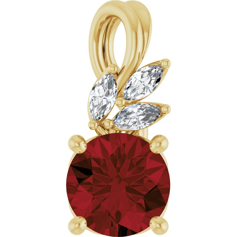 Accented Floral Necklace or Pendant
