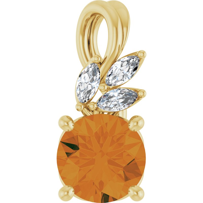 Accented Floral Necklace or Pendant