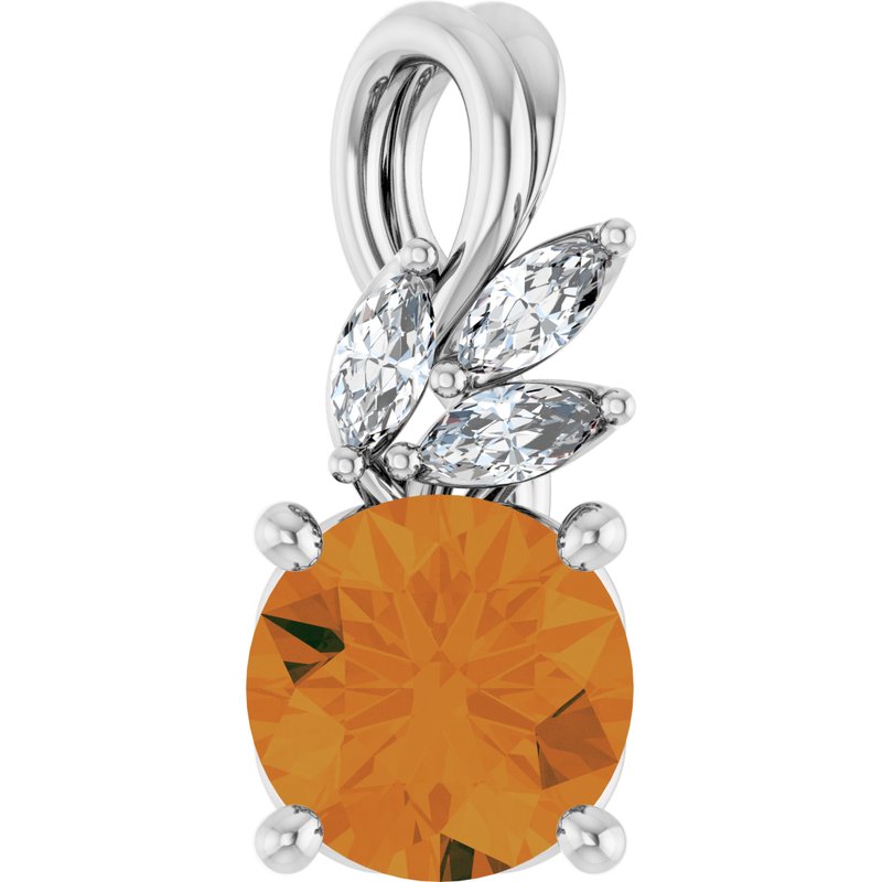 Accented Floral Necklace or Pendant